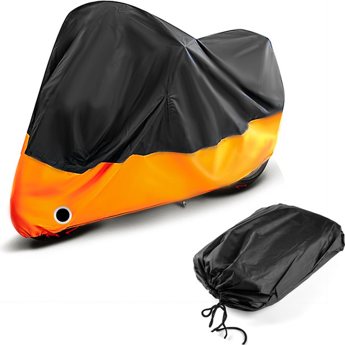 Motorhoes - 265*105*125CM - Scooterhoes - Motorfietshoezen - Waterdichte - 190T - Geschikt voor Binnen en Buiten - beschermt tegen uv-regen,stof,sneeuw - Oranje – foto 8