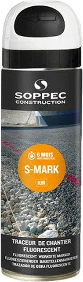 Wegenverf Soppec S-MARK wit, spuitbus à 500 ml.