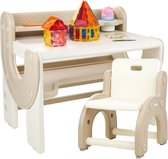 Bol.com TRANKIELO® - Multifunctionele Kindertafel en Stoel Set Ergonomisch en Ruim met Praktische Opbergruimte - aanbieding