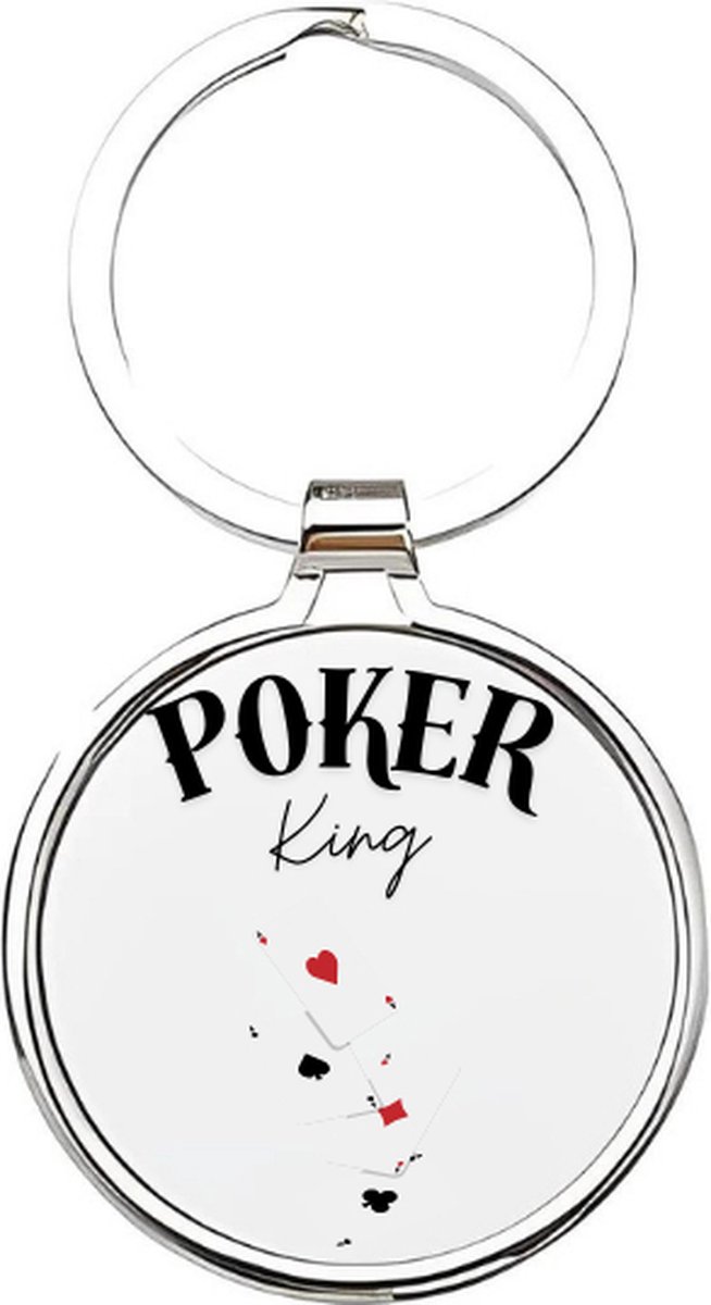 Akyol - Poker king Sleutelhanger - poker - Poker spelers - Pokeren - gamble - gokken - gokspel - casino - casinospel - kansspel - kaarten - kaartspel - spel - 4 x 7,5 CM