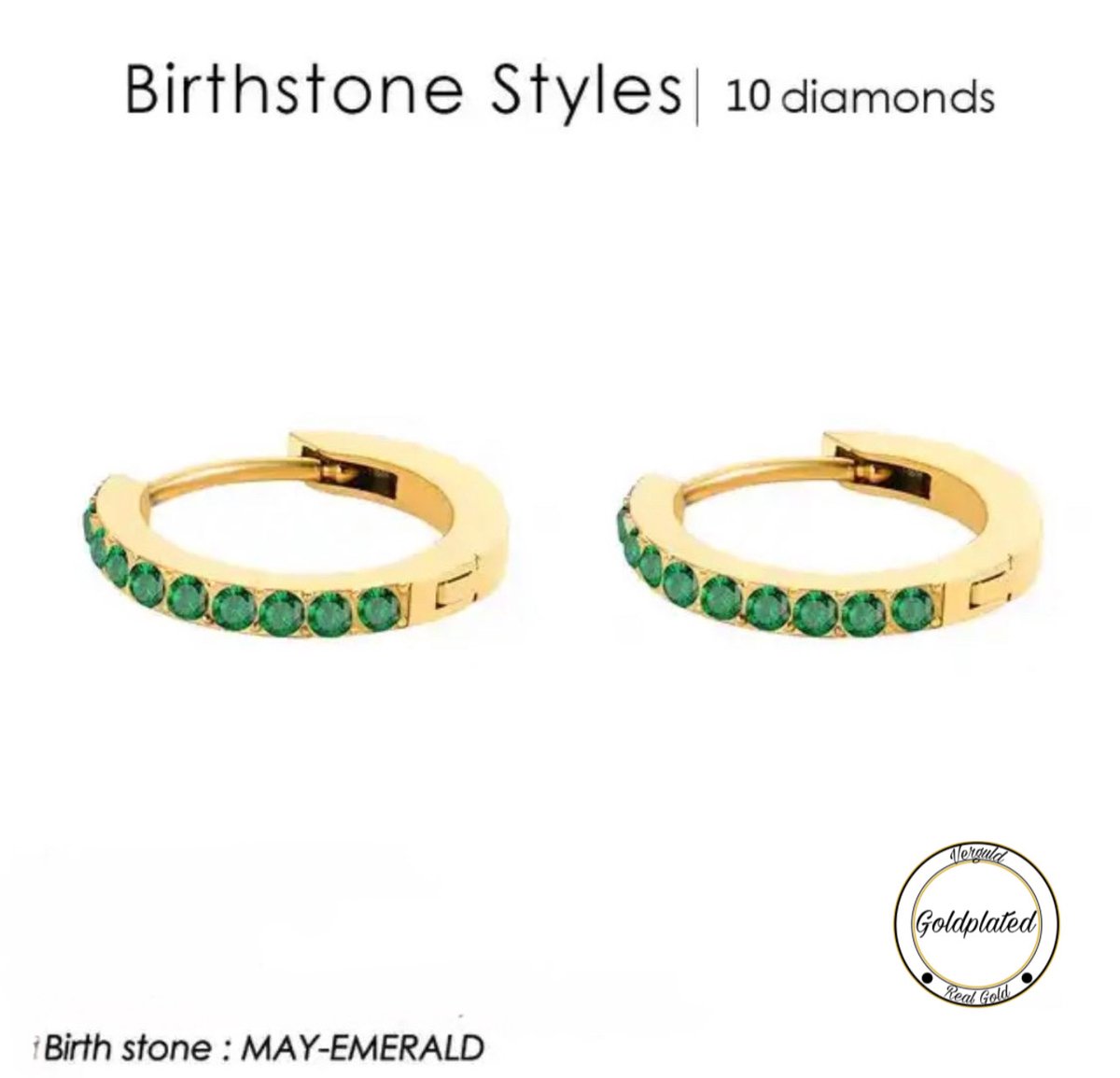 Soraro Birthstone Oorbel | Mei | Goudkleurig | Oorbel voor Haar | Elegant | Cadeau Voor Haar | Cadeau Voor Vriendin | Verjaardag Cadeau | Moederdag Cadeau | Cadeau Ideeën | Valentijn | Valentijnscadeau