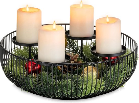 DIY Doos Adventskrans Rood Moderne Droge Krans Advent O34cm Nl 24535