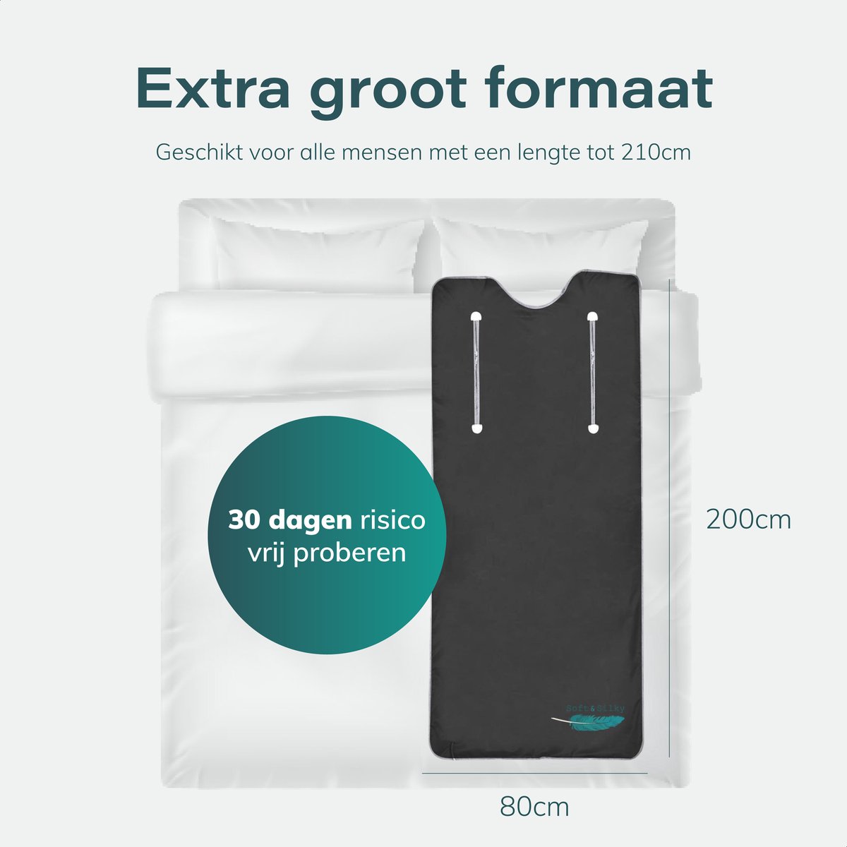 Afbeelding 3 van Soft & Silky Infrarood deken - Infrarood - Sauna - Paneel - Warmtedeken - Elektrische Deken - Fibromyalgie - Infrarood Verwarmingspaneel - Verwarming - Infraroodlamp - Therapie