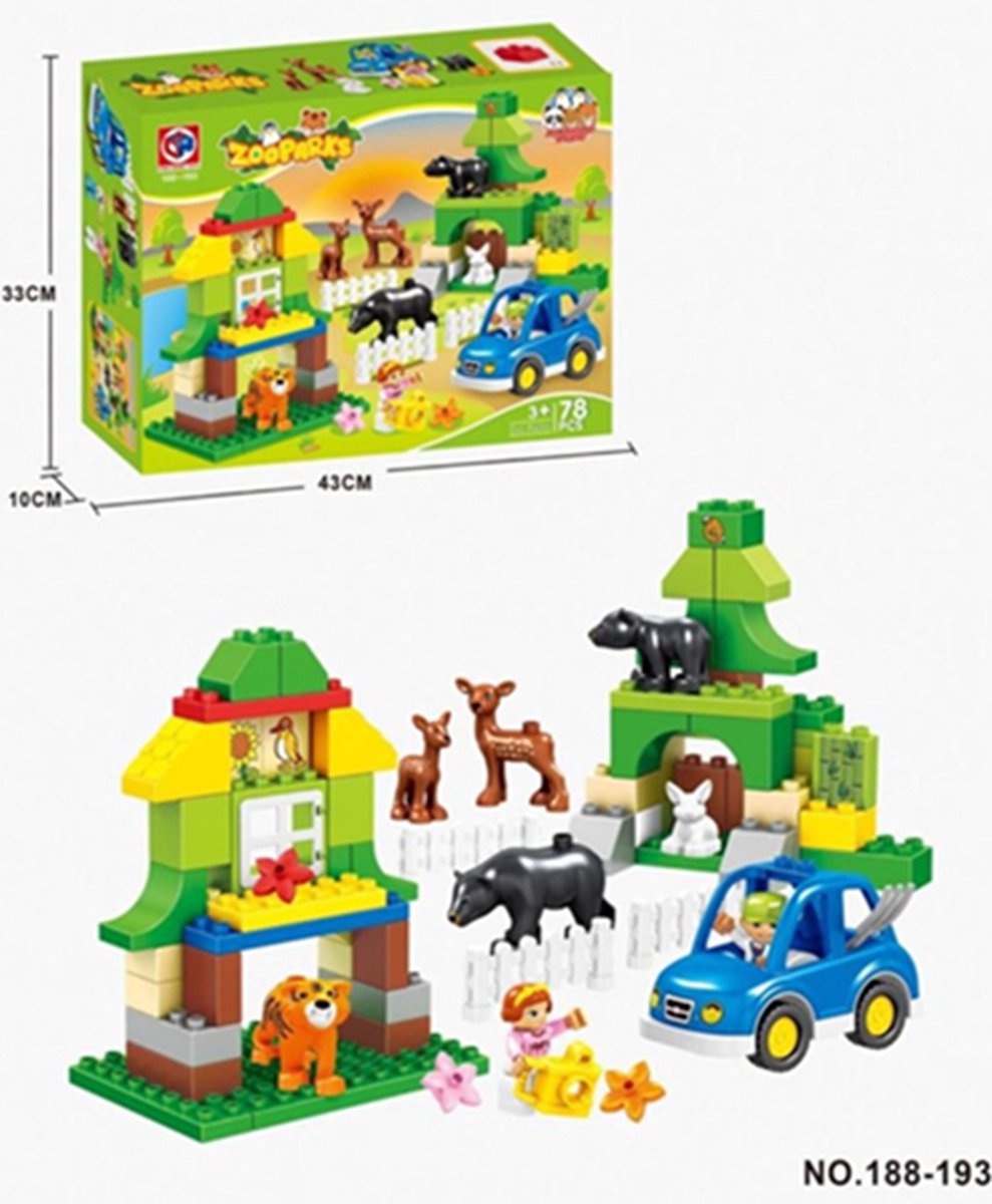 Useme dierentuin - speelgoed - dieren - 78 pcs