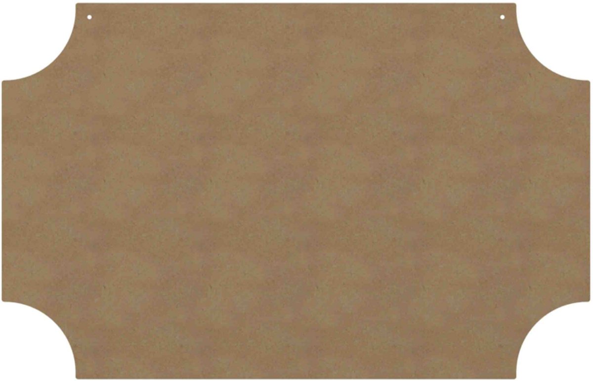 Gomille MDF figuur decoratieplaat afgeronde hoeken 58 cm multicolor.