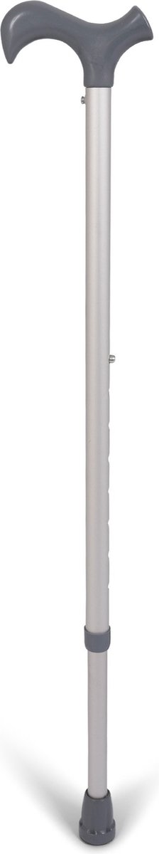 Novamed Anatomic Aluminium Wandelstok - Loopstok Voor Ouderen - In Hoogte Verstelbaar - Grijs