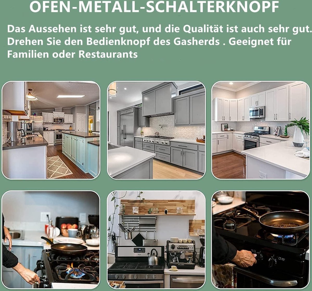 VIOKS Set 4x draaiknop fornuis zwart schakelaar fornuis universeel met adapters 16-delig