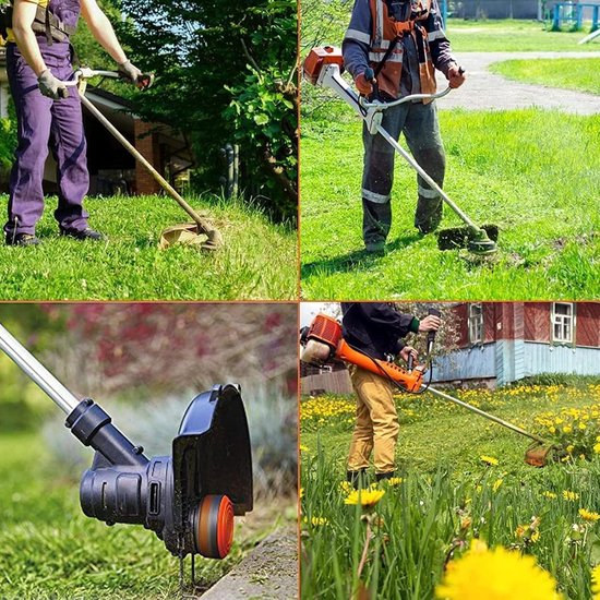 Geschikt voor 4-pack spoelkappen + 4 vervangende veeronderdelen compatibel met BLACK+DECKER RC-100-P grastrimmers van Oregon — afbeelding 2