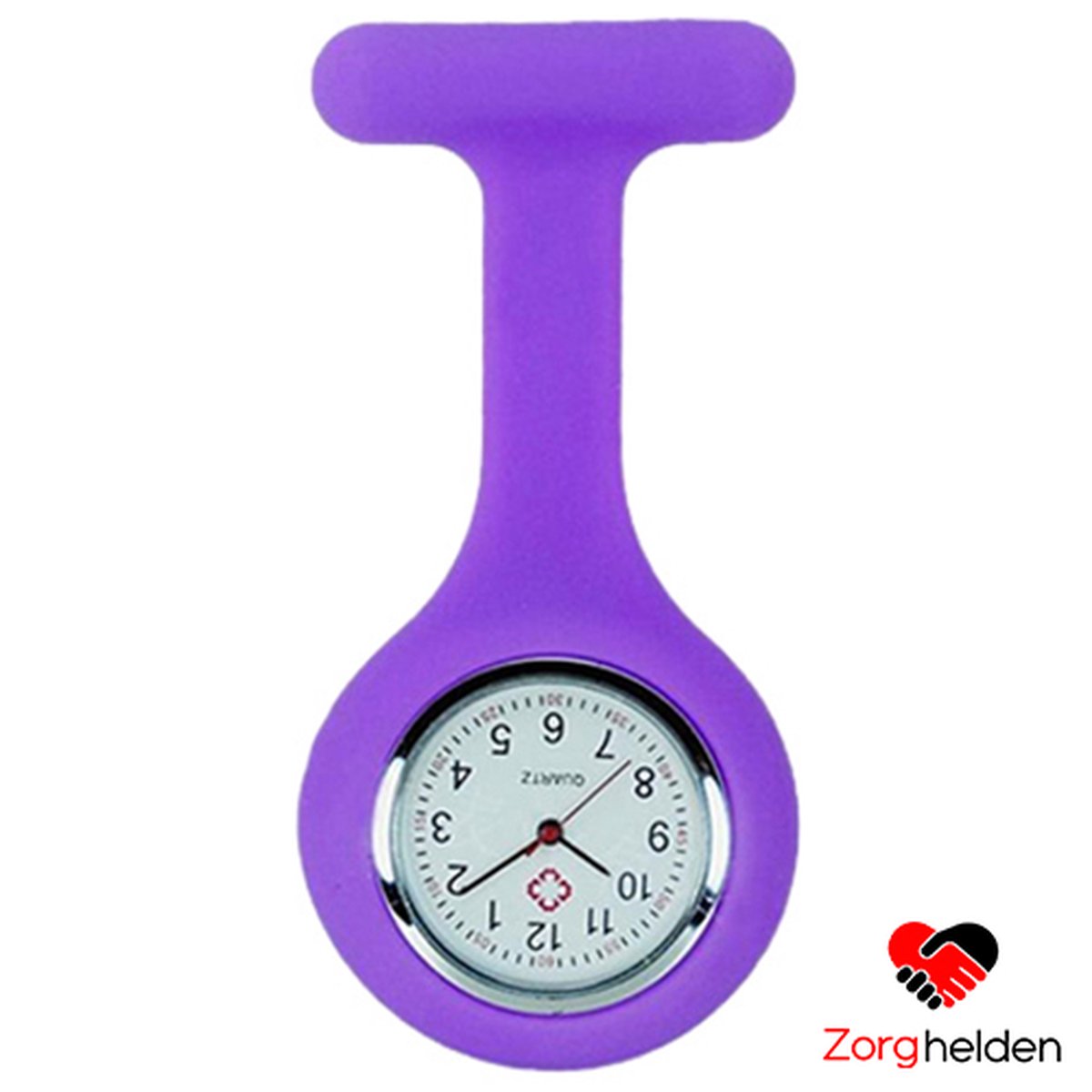 Zorghelden® Zusterhorloge Paars - Verpleegkundige horloge - Verpleegkundige accessoires - Zusterhorloge siliconen - Verpleegstershorloge - Verpleegkundige cadeau