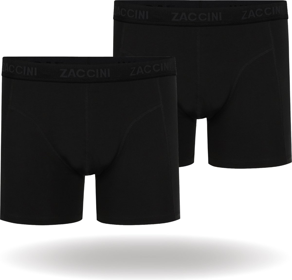 Zaccini Cotton Stretch Boxershorts - Zwart - 2 stuks - Heren onderbroeken - Boxer - 95% Katoen - Maat XXXL