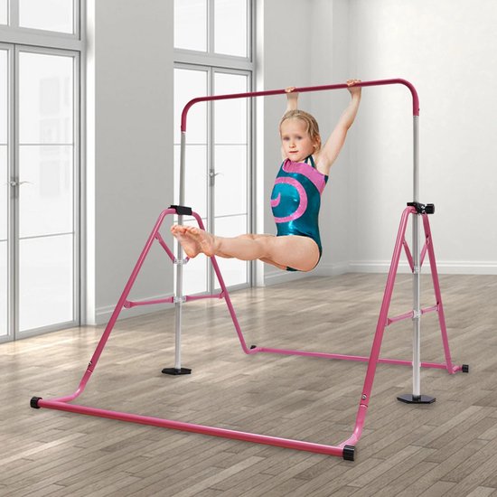 Gymnastik Turnreck Turnreck höhenverstellbar Turnstangen bis 100kg belastbar für den Innenbereich Rosa/Blau/Grün/Violett