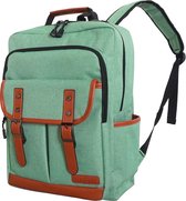 ZILOU Sac à dos - 16 pouces - Sac à dos pour ordinateur portable - 28L - Antivol - Avec housse de pluie - Mixte - Vert