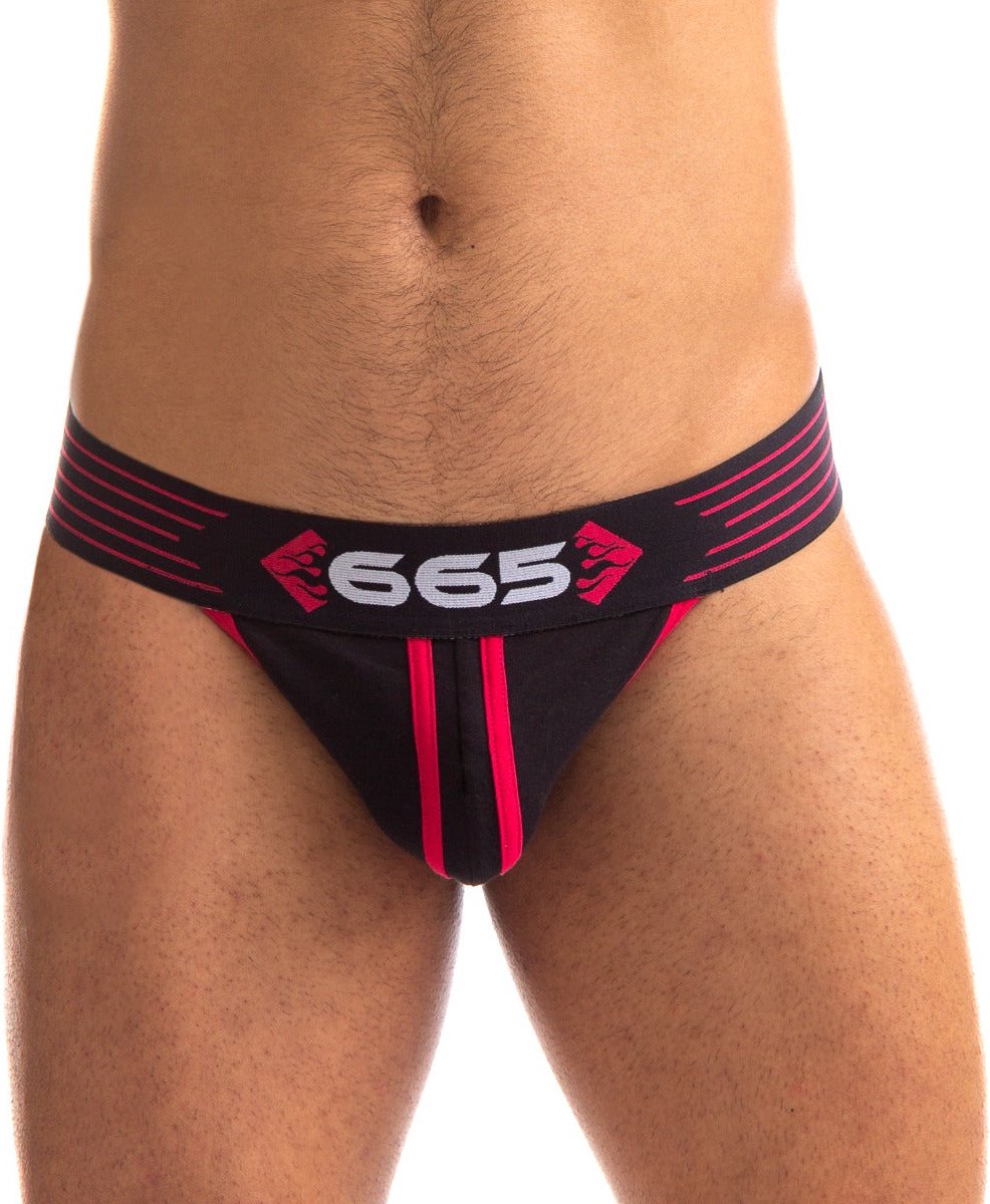 Goedkoopste 665 - Rally Jockstrap - Zwart/Rood - Maat XL