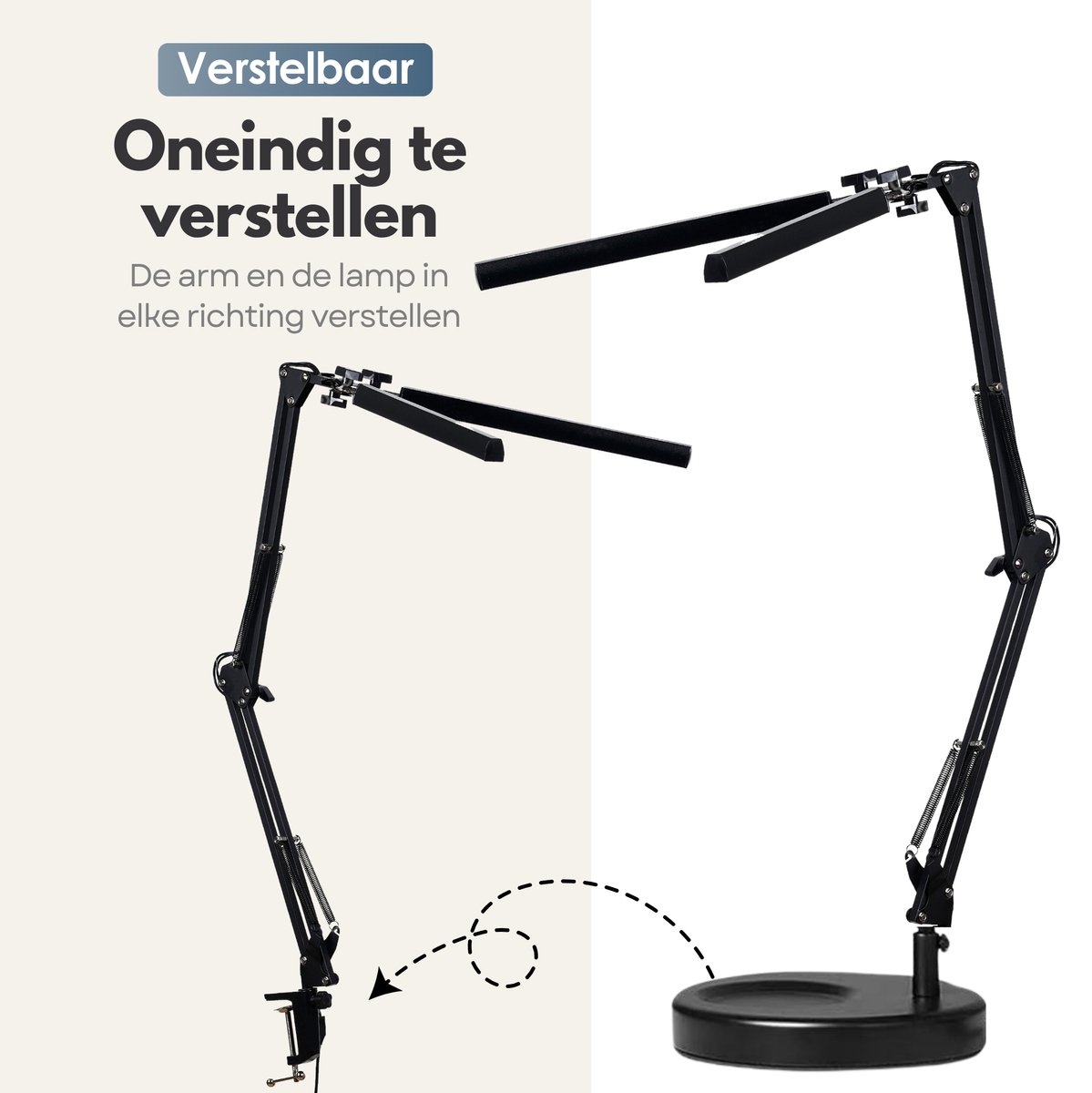 Sterla 2in1 Verstelbare LED Bureaulamp - 3 Lichtstanden thumbnail 6