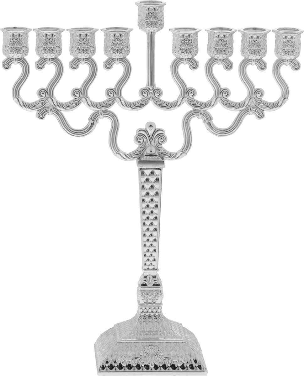 Candle Menorah Silver Plated Small