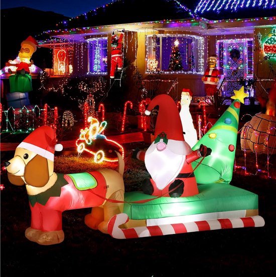 180 cm Opblaasbare Kerststal Kerstdecoratie met Led Verlichting Replica van de Geboorte van Jezus Kerstverlichting Binnen/Buiten - Costway 180 cm Opblaasbare Kerststal Kerstdecoratie met Led Verlichting Replica van de Geboorte van Jezus Kerstverlichting Binnen/Buiten - Costway