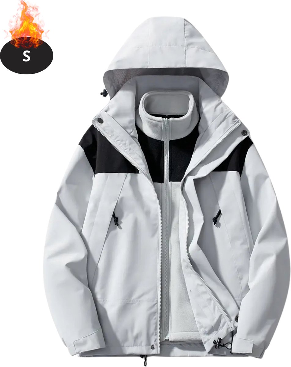 Livano Skipak SkiBroek Skijas Ski Suit Wintersport Dames Winter Warm Fleece en Grijs