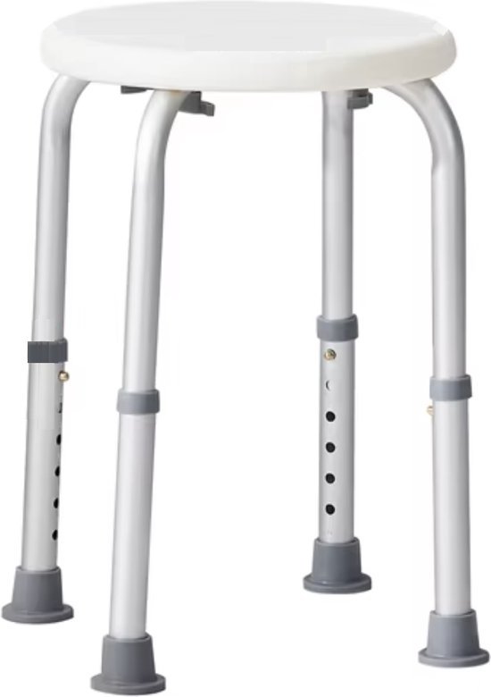 Tabouret De Douche Design En Pierre Reconstituée - Modèle Rome, Surface Noire Mate, Charge Max 150 Kg