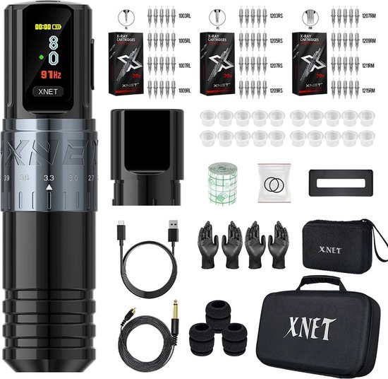 XNET - Vipera - Tattoo Machine - Tattoo pen - Tattoo Set - Complete set ...