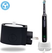 Support Mural Pour Brosse à Dents Oral-B IO (séries 7, 8, 9) - Branchement Direct Sur Prise, Sans Perçage, Fabriqué En Allemagne, Noir