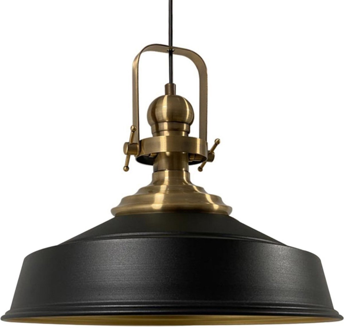 Bamyum Plafondlampen Metaal E27 Hanglamp Armatuur Lichtkap Industriële Retro Lampenkap - Zwart