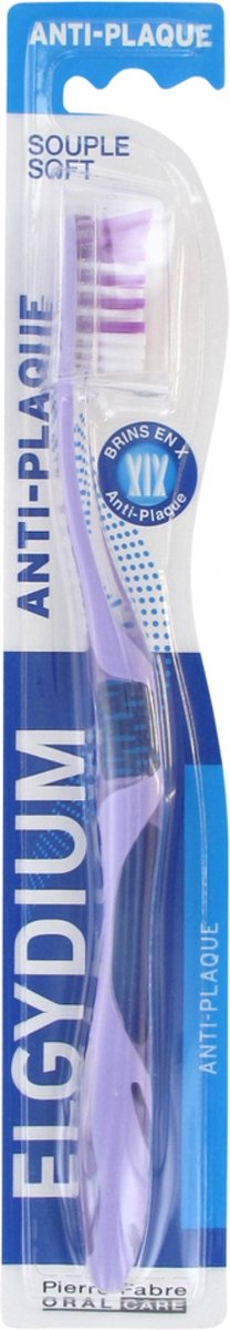 Elgydium Anti-Plaque Zachte Tandenborstel (Kleur : Violet)