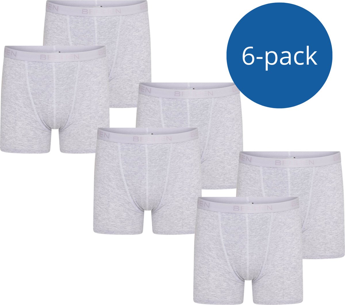 Beeren bodywear Roger Heren Boxershort Wit 6-pack maat L
