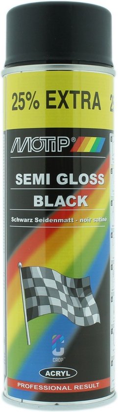 Laque acrylique satinée Motip Noir - 500 ml