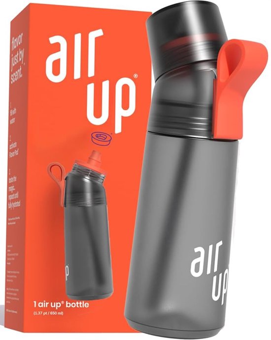 Air Up Drinkfles Gen 2 starterskit - Charcoal Antraciet - Inclusief pods - Waterfles - starterskit - hydraterend - Air fles up - geurwater - vegan - bio