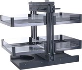 Tiroirs coulissants en acier inoxydable Milano Luxurious® pour Cuisine - Tiroir extensible - Max 15 à 20 kg - 48 x 87 x 53 cm - Argent/ Métal