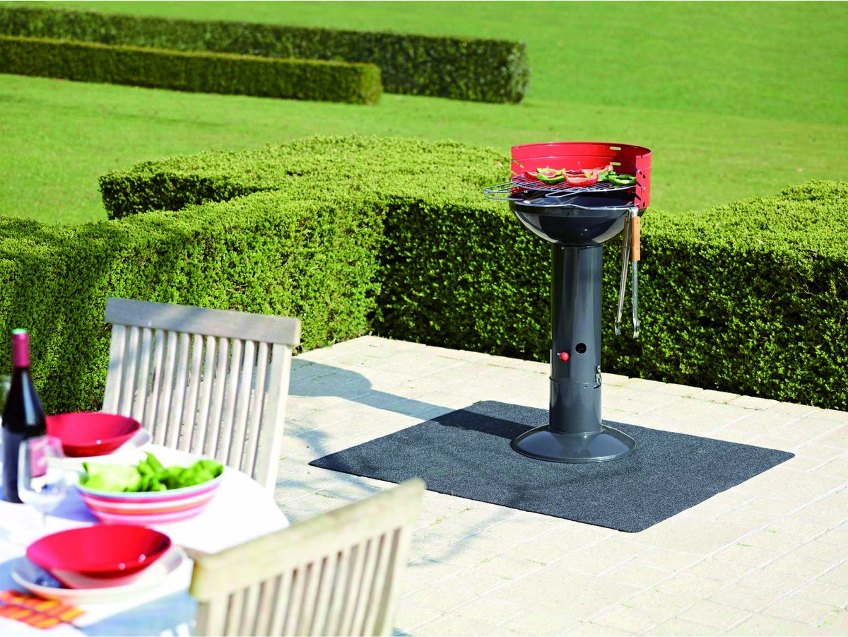 Barbecuemat antraciet 100x120 cm