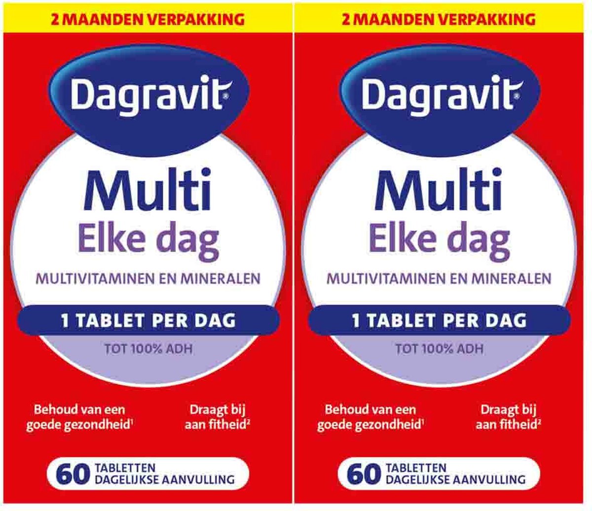Dagravit Multi Elke Dag - 2 x 60 tabletten - Voordeelverpakking