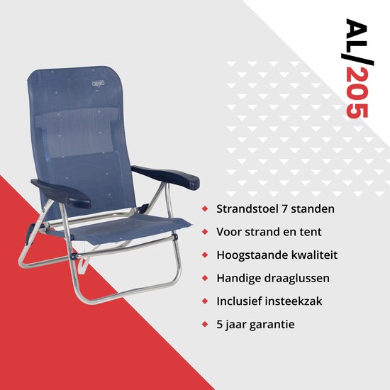 Crespo - Strandstoel - AL/205 - Donker blauw van Crespo — afbeelding 2