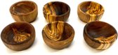DOM Set de 6 Coquetiers en Bois d'Olivier PICCOLO - Compact & Élégant