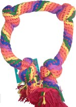 Dogs Collection - Floss-, Trek- en Speeltouw – Regenboog - 75 cm