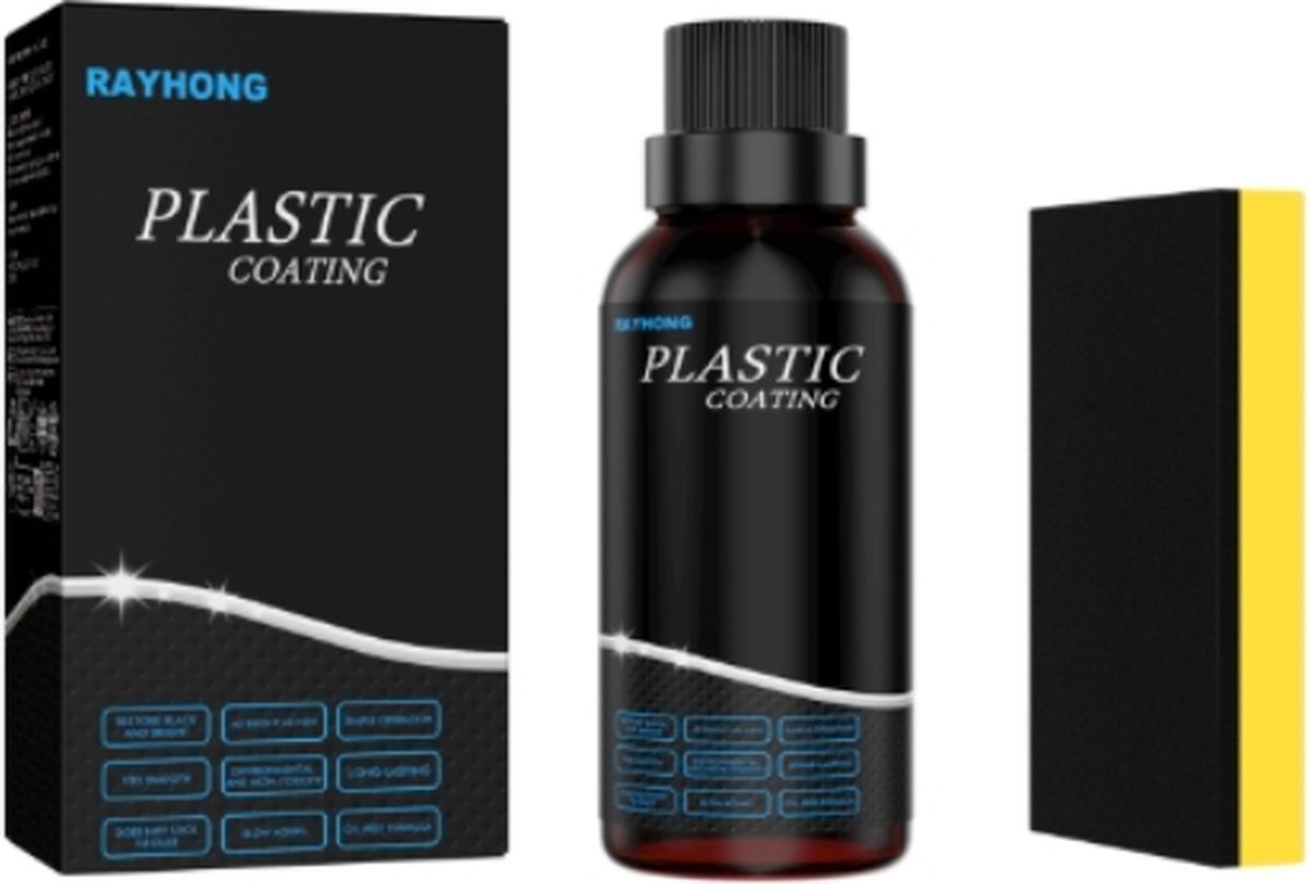 TLVX Bumper herstellen - Zwarte kunststof hersteller auto - Cockpit renoveren - Plastic Coating bescherming - 50ML