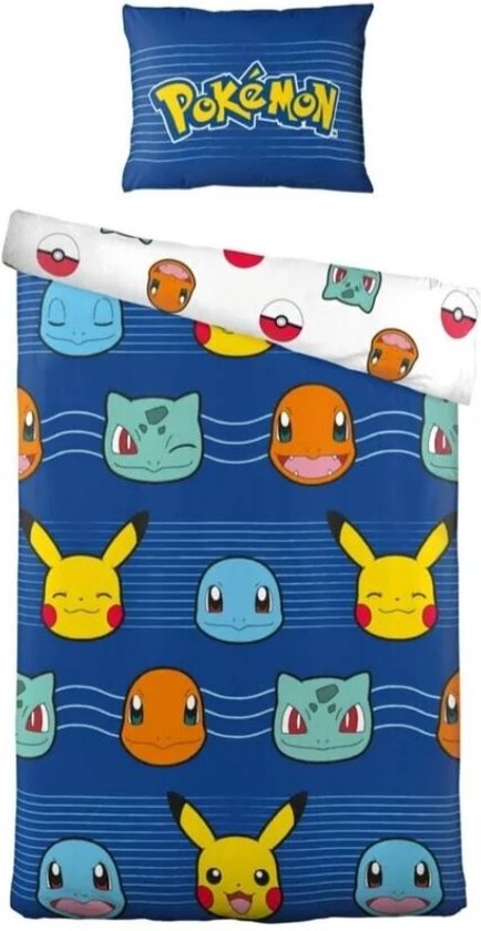 Pokémon Dekbedovertrek, Ball - Eenpersoons - 140 x 200 70 x 90 cm