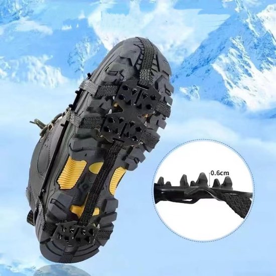 Stijgijzers voor wandelschoenen, 24 spikes, sneeuwgrepen
