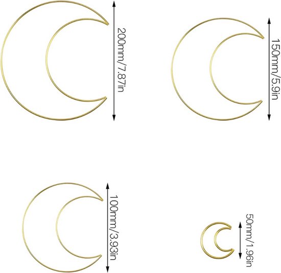 Healifty 10pcs Metal Rings Hoops Round Macrame Rings