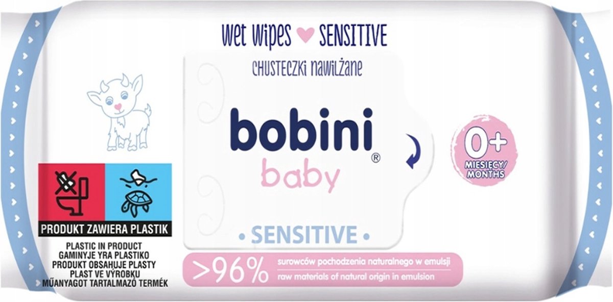 Goedkoopste Bobini Baby - Sensitive - Aloë Vera & Kamille - Billendoekjes - 60 Stuks