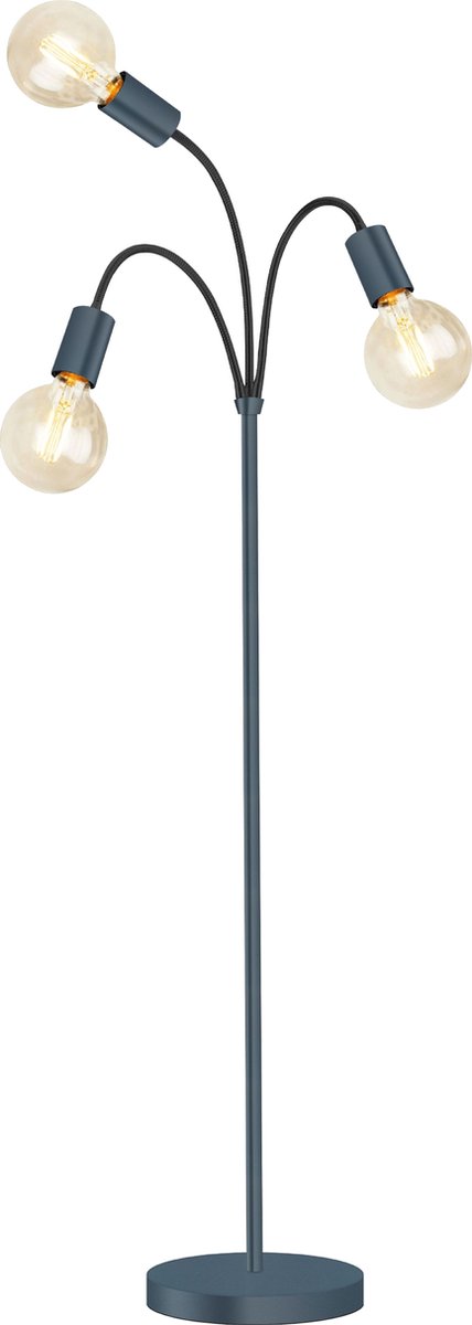Trango 3-vlam 1531A-SD vloerlamp antraciet-mat *EARTH* incl. 3x 4W 3-traps dimbare E27 LED lamp 2500K goud-warm wit ca. H1550mm 3 lamparmen draaibare vloerlamp, kantoorlamp — cadeau in Wonen & Interieur - foto 8