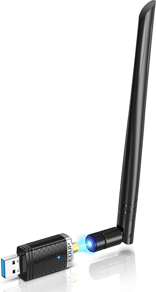 Edup 1300Mbps Wifi Adapter - 2.4GHz/5.8GHz Dual Band - USB 3.0 Draadloze Netwerkkaart voor Laptop en Desktop PC