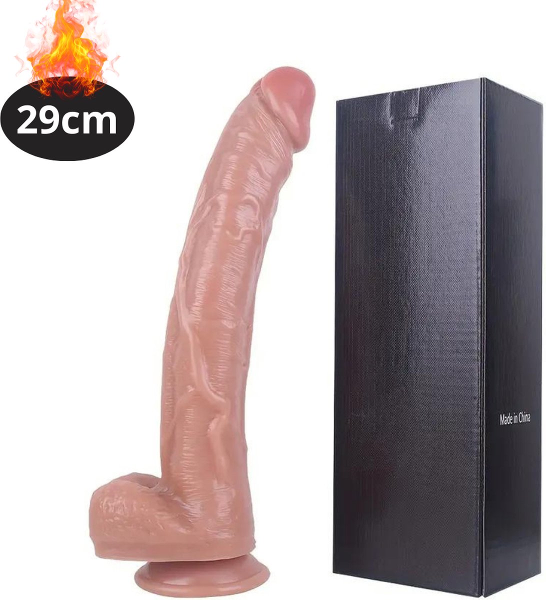 Goedkoopste Bovista Dildo - Anaal - Met Zuignap - Siliconen - Sex Toys - Voor Mannen & Vrouwen - Voor Koppels - Couples - Beige - 29cm
