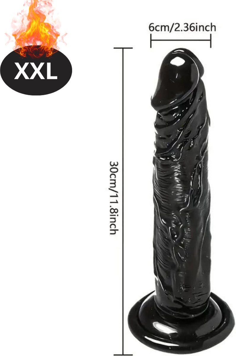 Goedkoopste Bovista Dildo - Anaal - Met Zuignap - Siliconen - Sex Toys - Voor Mannen & Vrouwen - Voor Koppels - Couples - XXL - Zwart