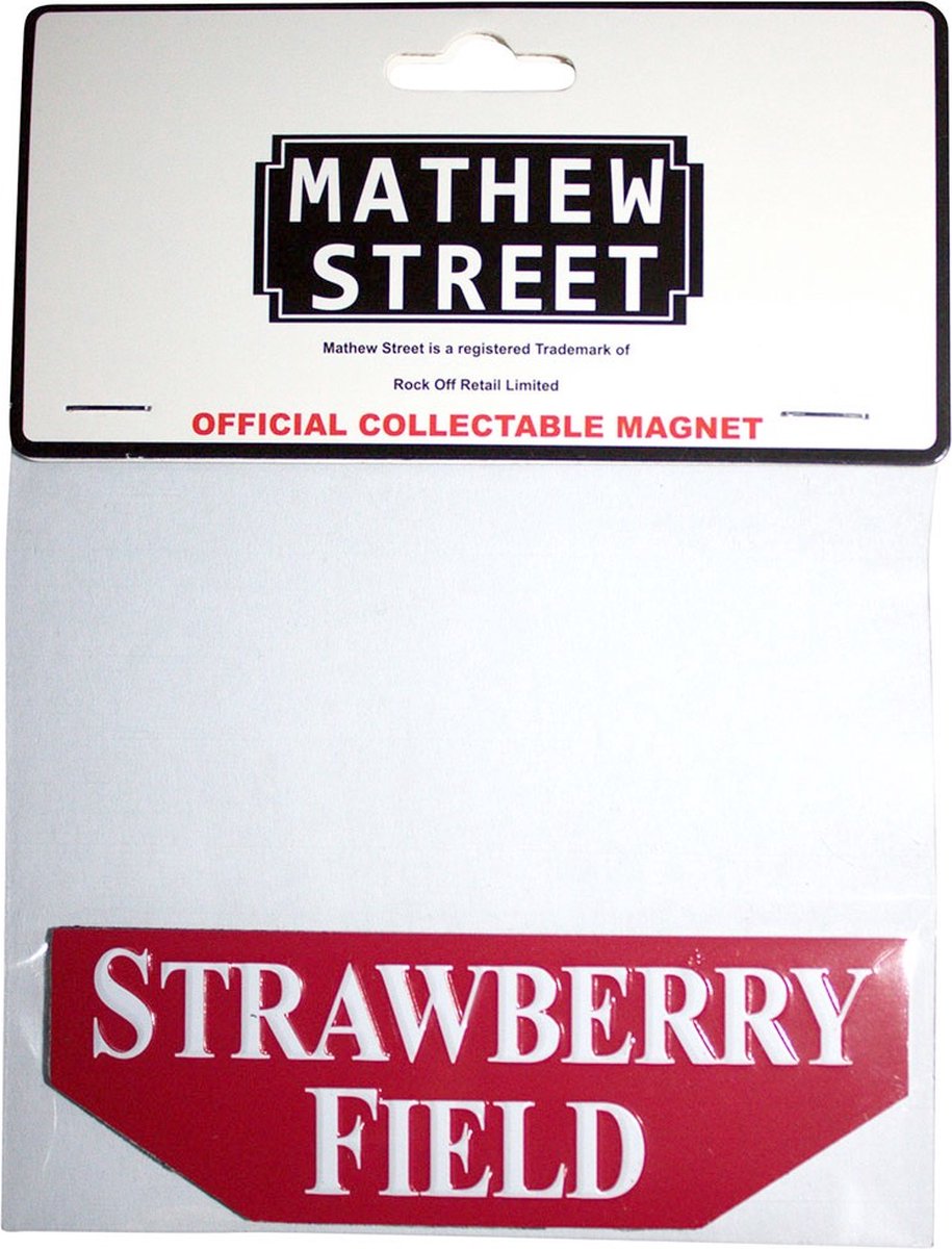 - Strawberry Field Embossed Koelkastmagneet - Rood