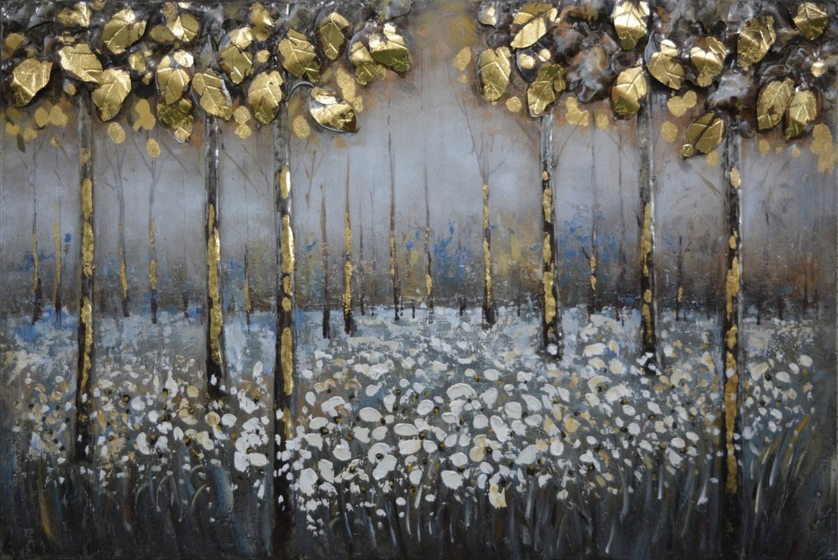 3D Metaalschilderij - Sprookjesbos - 120 x 3 x 80 cm