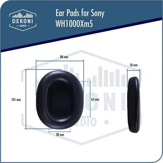 Dekoni Audio Earpads for Sony WH-1000XM5 (Choice Suède) — afbeelding 2