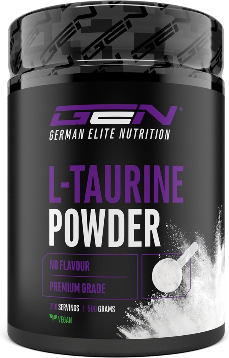Goedkoopste Taurine poeder - 500 gr - Optimale oplosbaarheid - Veganistisch - Puur & zonder toevoegingen - L-Taurine aminozuur