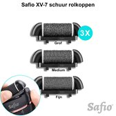 Bol.com Safio XV-7 - V-601 - 3X Vervangingsset Schuur Rolkoppen - Elektrische Eeltverwijderaar - Eeltvijl - Eeltrasp - Voetvijl ... aanbieding