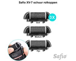 XV-7 - 3X Vervangingsset Schuur Rolkoppen - Elektrische Eeltverwijderaar - Eeltvijl - Eeltrasp - Voetvijl Elektrisch- Eelt verwijderaar